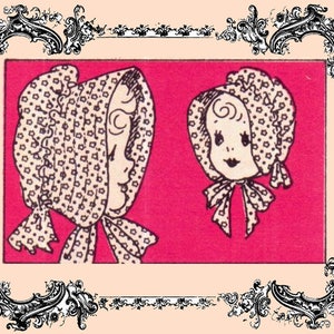 PDF Vintage Traditional VICTORIAN REGENCY Bonnet Sewing Pattern Easter ...
