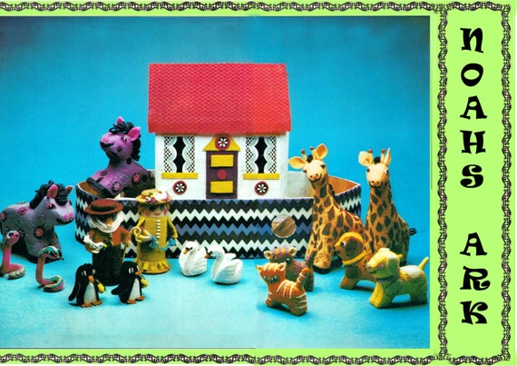 Pdf Vintage 1970s Noahs Ark Toy Sewing Pattern Etsy