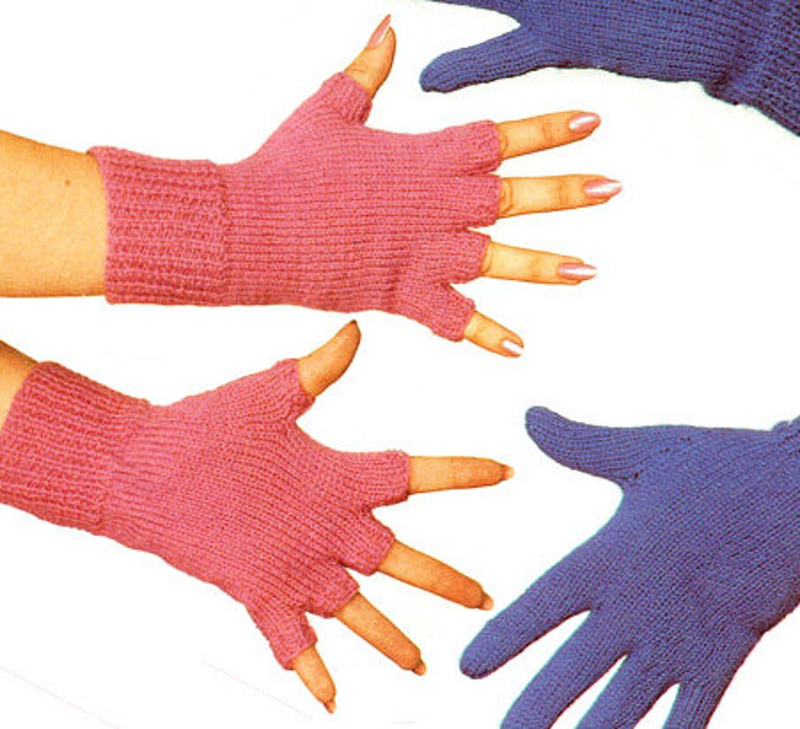PDF Vintage Gloves & Fingerless Gloves Knitting Pattern Patons Etsy UK
