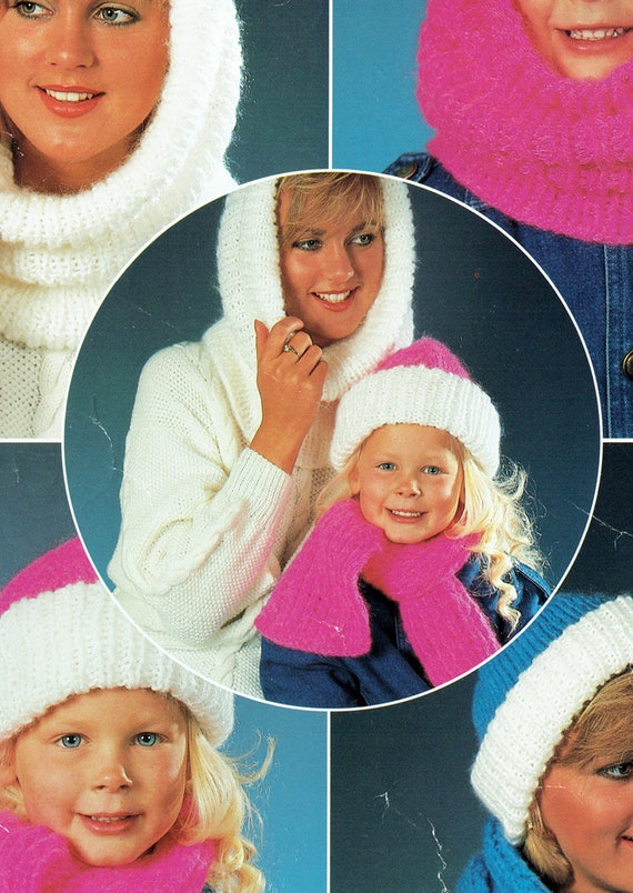PDF vintage femmes dames enfants fille modèle de tricot bonnet