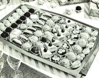 Vintage 1950s Delicious 'Iced Petit-Fours' & FREE Bonus Recipes for you to make, PDF Home Baking Retro Christmasx