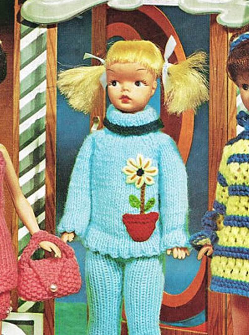 PDF Vintage Sindy Barbie Doll Clothes Knitting Pattern Fashion Etsy