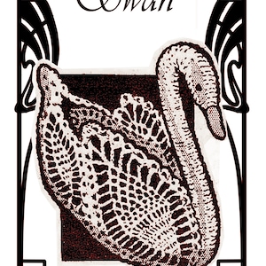 PDF Vintage 1950s 3d SWAN Ornament Crochet Pattern Pineapple Wedding, Party, Gift, Centre Piece, Retro Home Decor, Keepsake, Heirloom, Kitsh