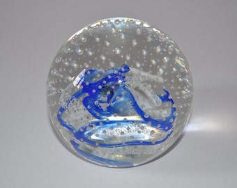 Vintage Caithness Sparkle Controlled Bubble Paperweight