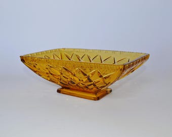Sowerby Art Deco "Manchester" Glass Fruit bowl