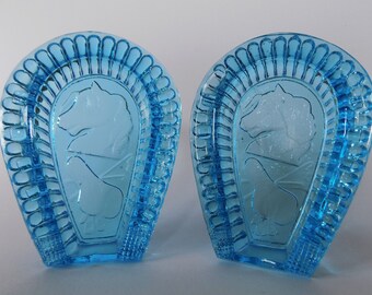 Pair of Vintage Horseshoe Trinket Dishes / Ashtrays. Lucky.