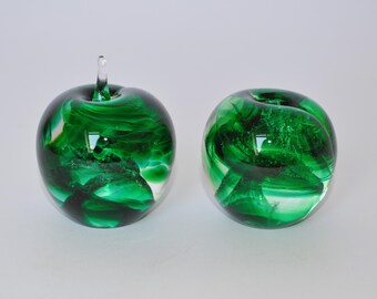 Vintage Isle of Wight Glass Apples X 2 (One AF)