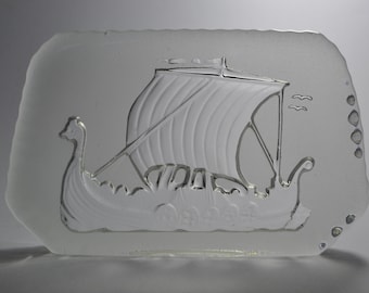 Vintage Swedish Viking Ship Sculpture / Paperweight