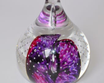 Vintage Caithness Glass "Celebrity" Teardrop Paperweight