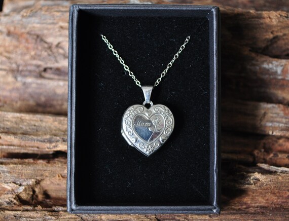 Vintage Sterling Silver 'mum' Heart 