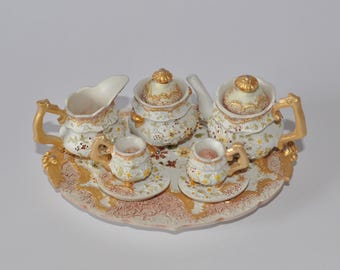 Vintage Miniature Resin Tea Set
