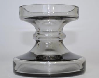 Vintage Wedgwood Glass Candlestick / Candle Holder