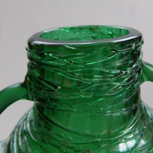 Czech / Bohemian Kralik Art Deco Two Handled Threaded Glass Vase image 9