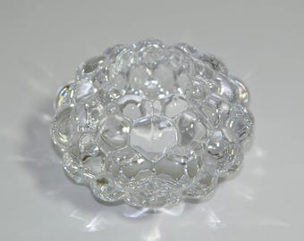 Vintage Orrefors Crystal Rasberry Votive / Candle Holder X 1