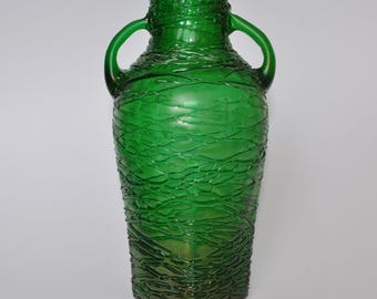 Vase En Verre Soufflé Unique - Julia Donnelly (2000) - Noir - État Impeccable