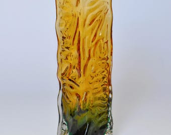 Vintage Tajima Japan Cased Bark Glass Vase