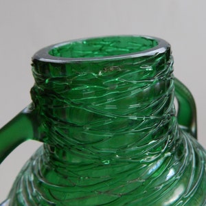 Czech / Bohemian Kralik Art Deco Two Handled Threaded Glass Vase image 8