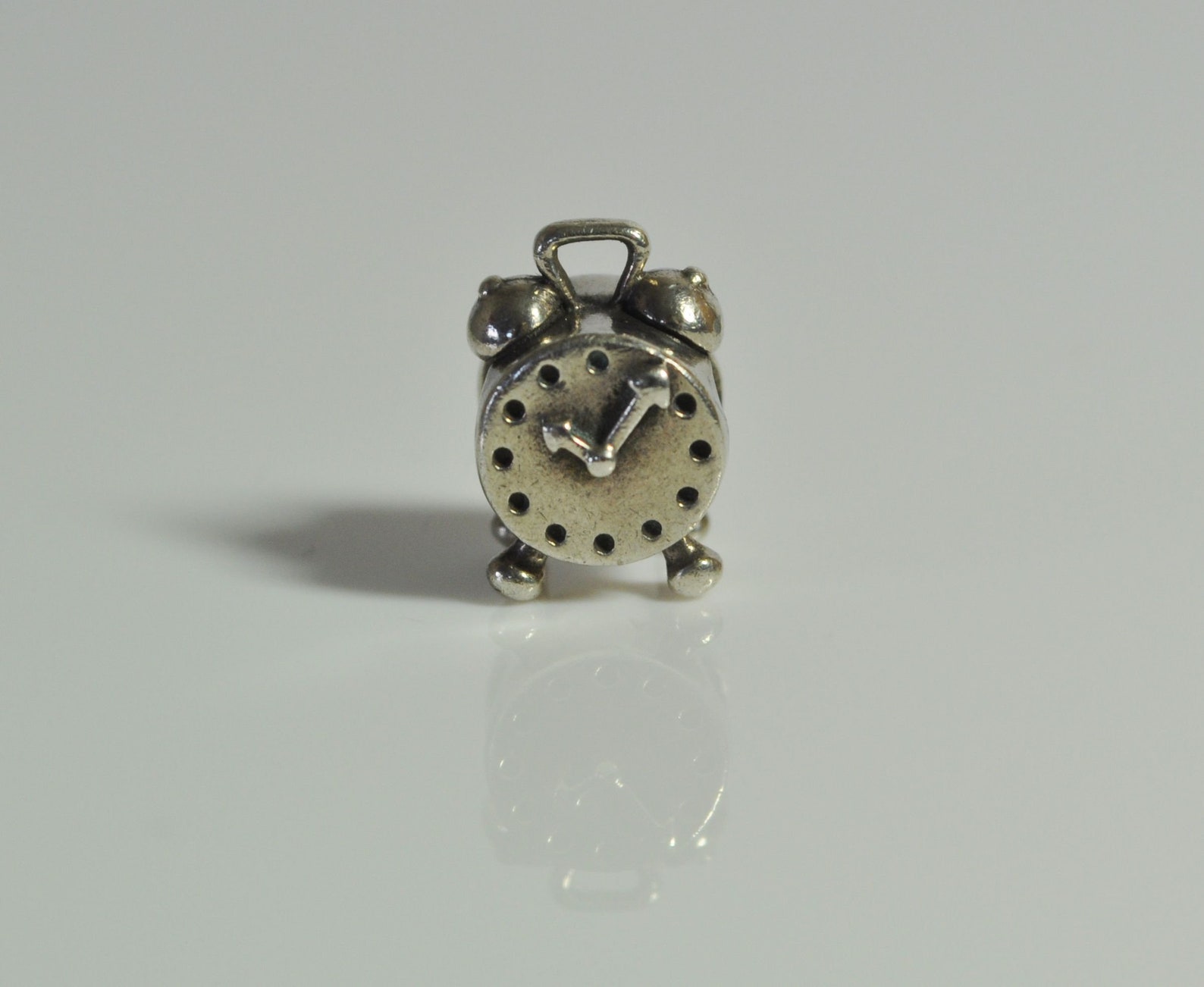 Vintage Pandora Sterling Silver Alarm Clock Charm Etsy