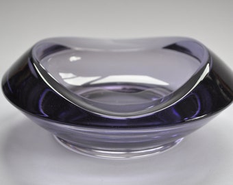 Vintage Czech Sklo Union Glass Bowl / Ashtray Rudolf Jurnikl 1045