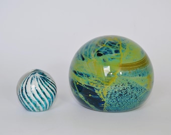 Vintage Mdina Glass Paperweight "Sea and Sand" Magnum 2.1 KG. Sea Urchin Paperweight.