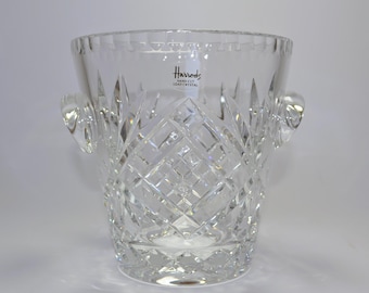 Vintage Harrods Crystal Wine Cooler / Ice Bucket