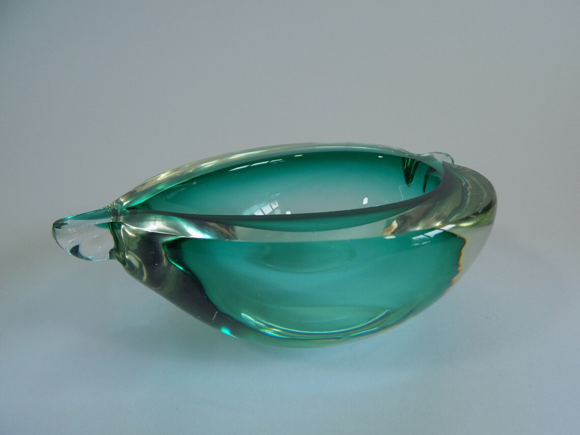 Small Vintage Murano Art Glass Geode bowl / Dish Etsy