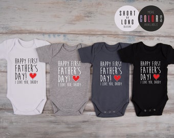 Baby Romper Funny Cat Happy First Fathers Day