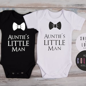 Aunt and Nephew, Nephew Gift, AUNTIE'S LITTLE Man One Piece, Best Auntie Ever, Auntie Baby Clothes, Aunt To Be Gift, More Colors Available