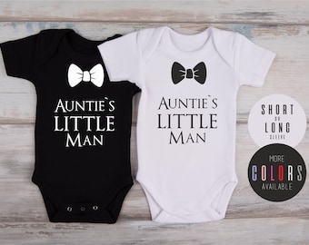 Aunt and Nephew, Nephew Gift, AUNTIE'S LITTLE Man One Piece, Best Auntie Ever, Auntie Baby Clothes, Aunt To Be Gift, More Colors Available