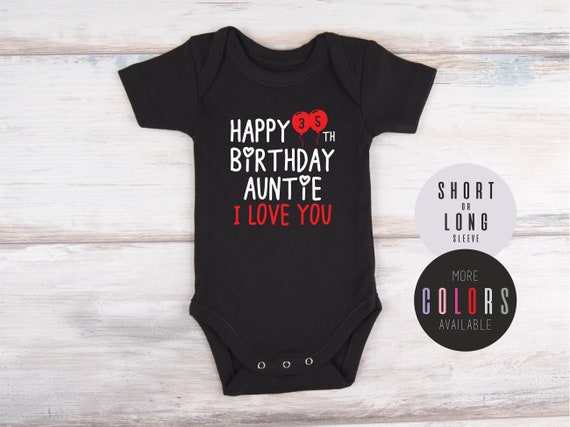 Joyeux Anniversaire Tante Custom Age One Piece Joyeux Etsy France