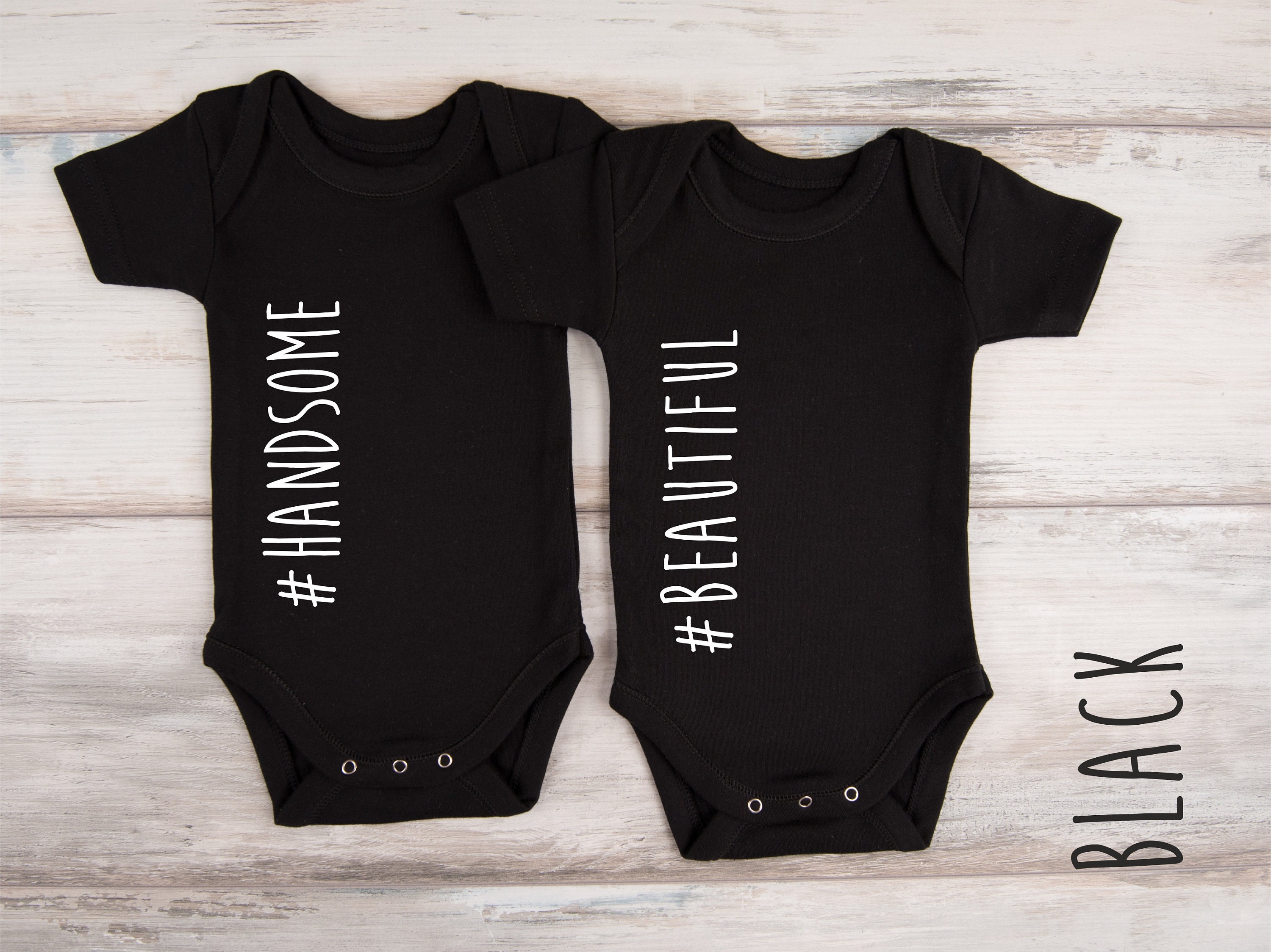 Boy and Girl Matching Clothing HANDSOME & BEAUTIFUL Set of Etsy