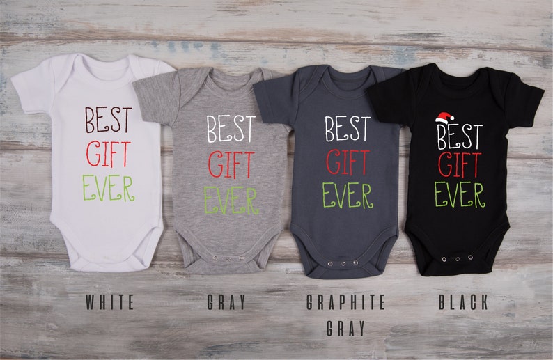 Christmas Bodysuit Best Gift Ever Baby Outfit Christmas Baby Photo Prop Christmas Newborn Outfit Gender Neutral Christmas Baby Clothes