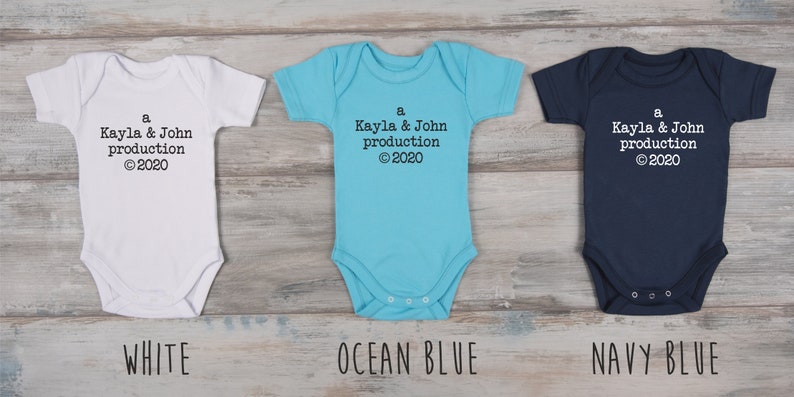 Coming Home Baby Outfit, Custom Name PARENTS PRODUCTION Bodysuit, Gender Neutral Baby Gift, Baby Shower Gift, Baby Girl, Baby Boy Clothes image 3