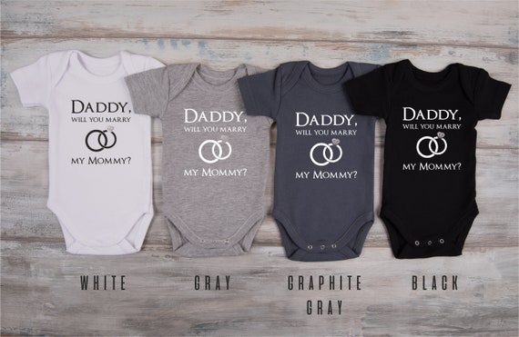 Mariage T-shirt /"allez-vous épouser ma maman?/" Baby Wedding Engagement