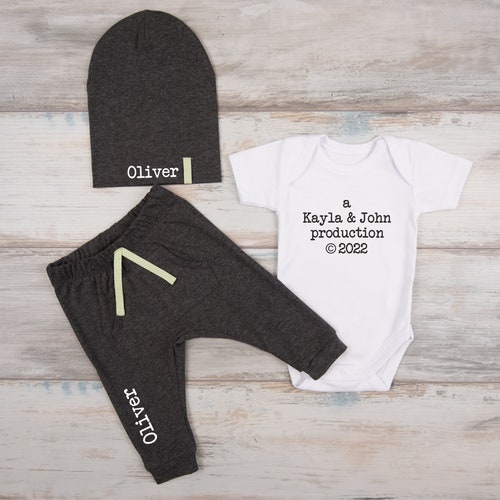 Baby Boy Gift Personalized Hat Custom Name Pants Parents Etsy