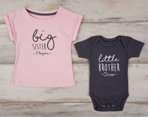 Personalized Big Sister Little Brother Gift Set Newborn Boy | Etsy