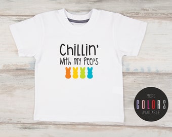 Boys Easter Shirt, Chillin' With My Peeps Easter T-Shirt, Toddler Boy Easter Shirt, Trendy Easter Boy Shirt, Boy Easter Gift, Easter Present