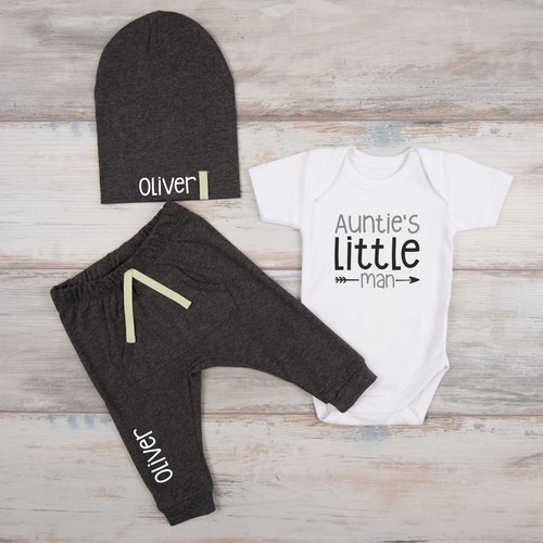 Nephew Baby Gift Auntie's Little Man Baby Boy Bodysuit Etsy
