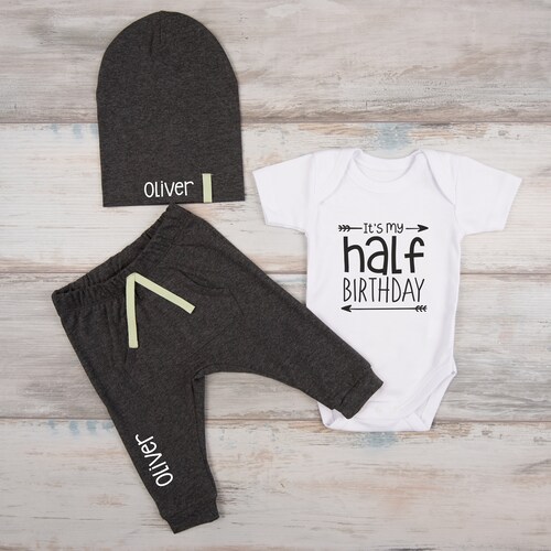 Half Birthday Boy Outfit It's My Half Birthday Bodysuit Etsy