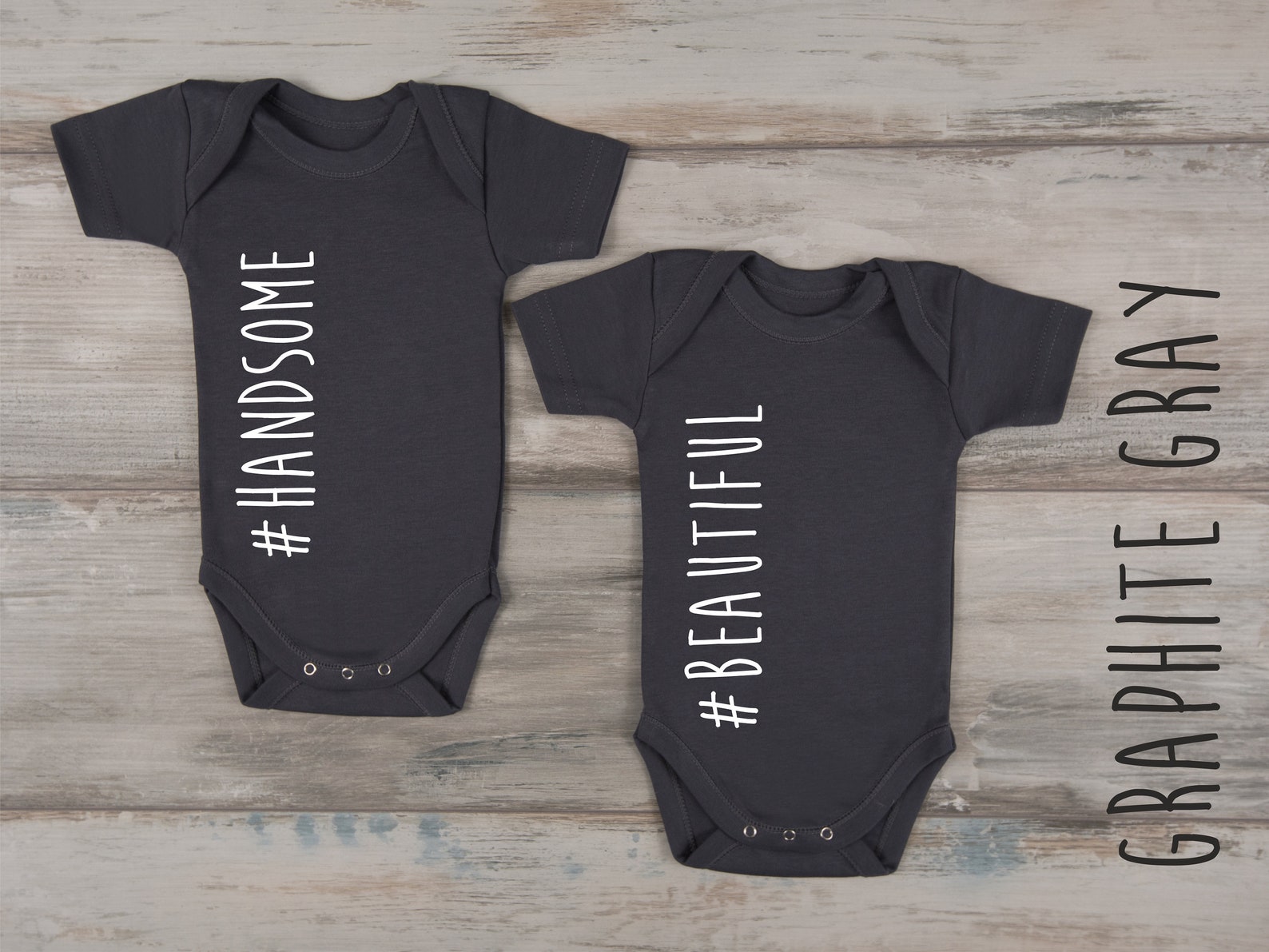 Boy and Girl Matching Clothing HANDSOME & BEAUTIFUL Set of Etsy
