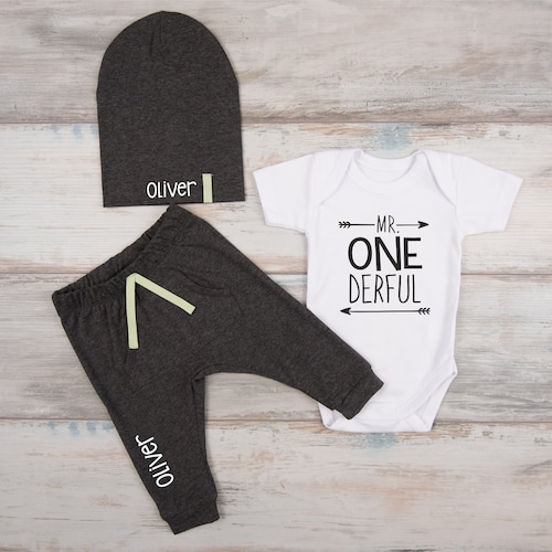 One Year Old Boy Clothing Mr. Onederful Bodysuit Etsy Australia