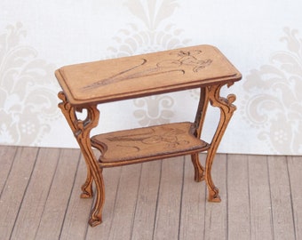 1:12 Dollhouse miniatures art nouveau  table