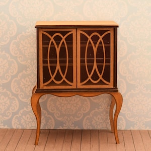 Miniature cabinet diy kit dollhouse 1 /12 diy kit. China display miniature, Dollhouse cupboard, Miniature buffet, mini display cabinet