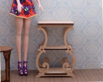 1 6 Scale Table Diy Kit, Doll Table Kit, 12 Inch Doll House Furniture ...