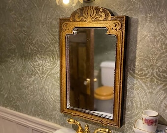 Art Nouveau Dollhouse miniature wall mirror  DIY kit 1:12 scale.