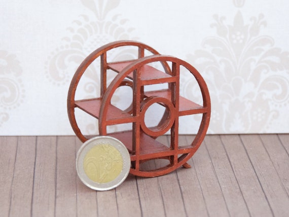 CASA BAMBOLE VINTAGE Sala Da Pranzo Armadio In Legno Con Stoviglie In Miniatura EUR 11,52 - Foto 6