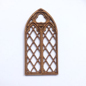 Miniature gothic window diy kit, half scale church window miniature cathedral