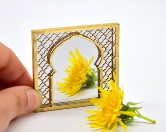 Dollhouse miniature wall mirror  DIY kit 1:12 scale, Moroccan style miniature dollhouse decor