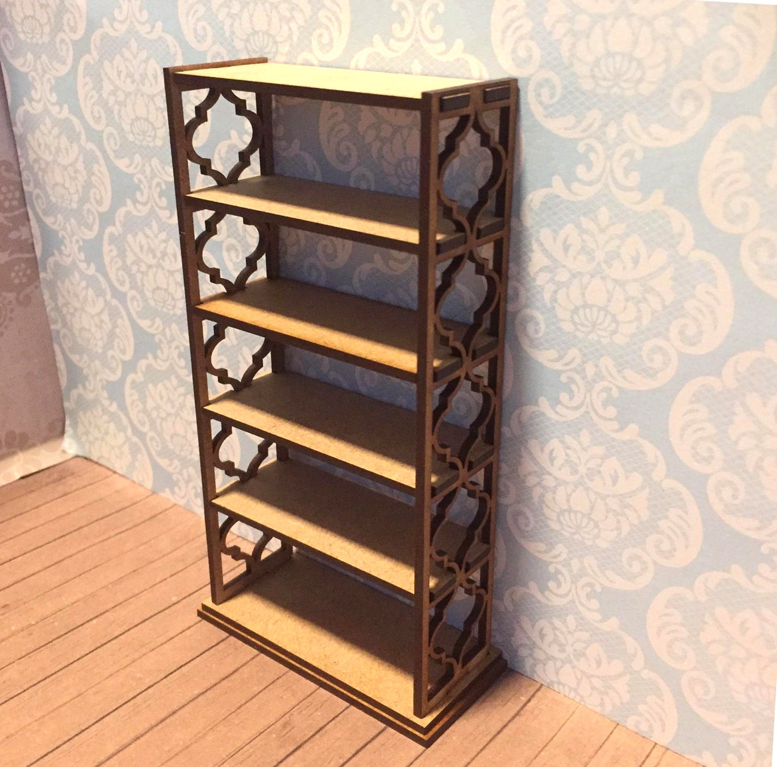 Miniature Bookshelf Diy Kit Dollhouse 1 12 Diy Kit Display Etsy