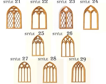 1:4 Miniature gothic window diy kit,   church window miniature dollhouse, MSD/ Minifee dollhouse window kit